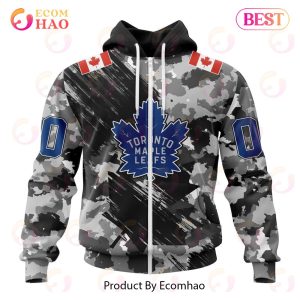 NHL Toronto Maple Leafs Special Camo Armed Forces Design 3D Hoodie