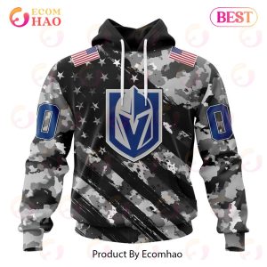 NHL Vegas Golden Knights Special Camo Armed Forces Design 3D Hoodie