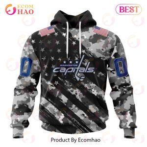 NHL Washington Capitals Special Camo Armed Forces Design 3D Hoodie