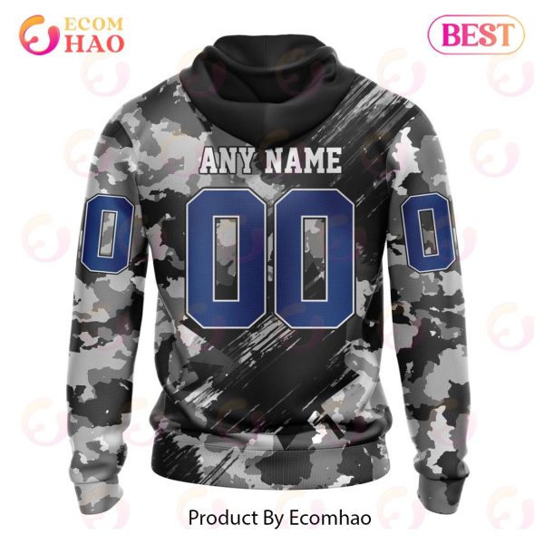 NHL Winnipeg Jets Special Camo Armed Forces Design 3D Hoodie