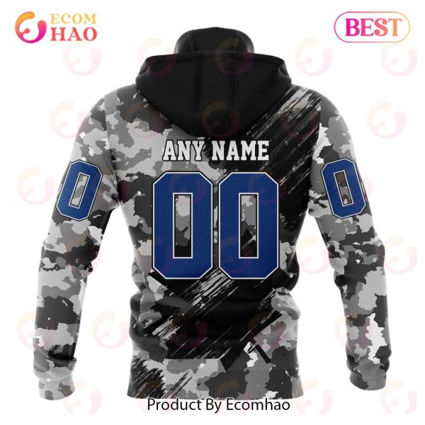NHL Winnipeg Jets Special Camo Armed Forces Design 3D Hoodie