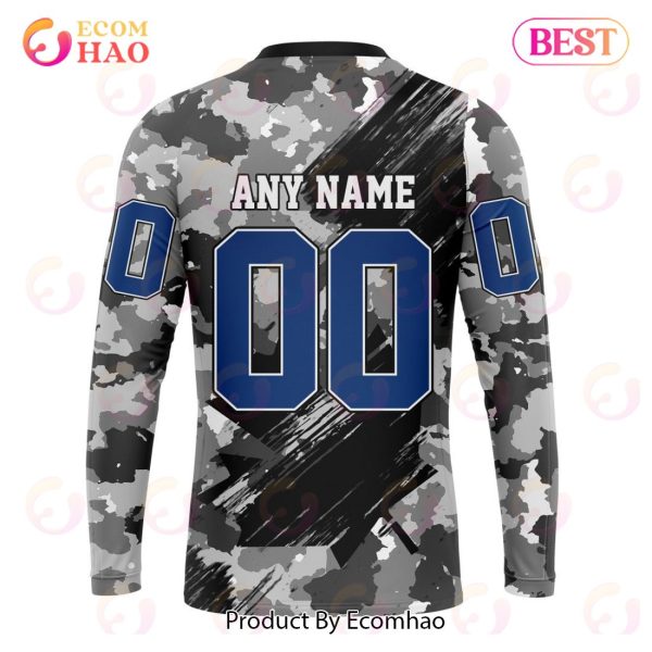 NHL Winnipeg Jets Special Camo Armed Forces Design 3D Hoodie