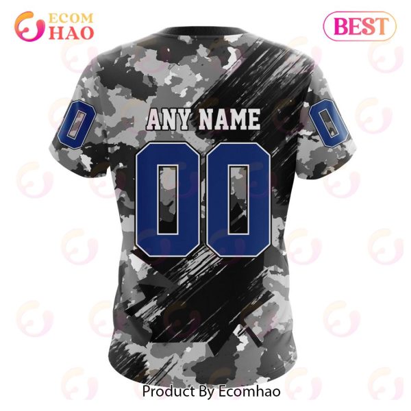 NHL Winnipeg Jets Special Camo Armed Forces Design 3D Hoodie