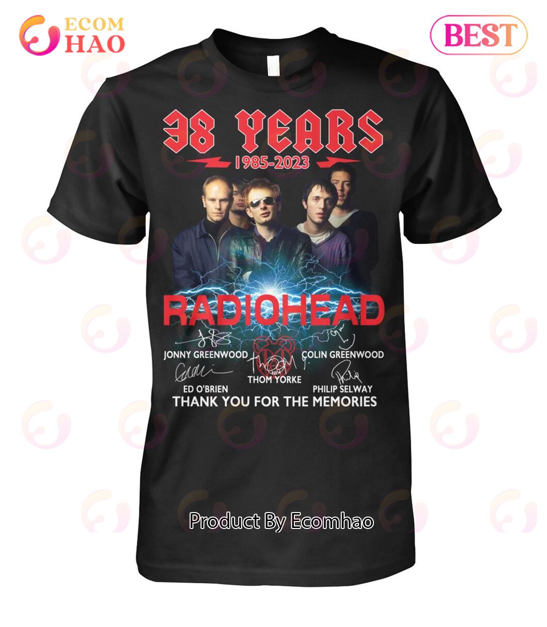 38 Years 1985 – 2023 Radiohead Thank You For The Memories T-Shirt