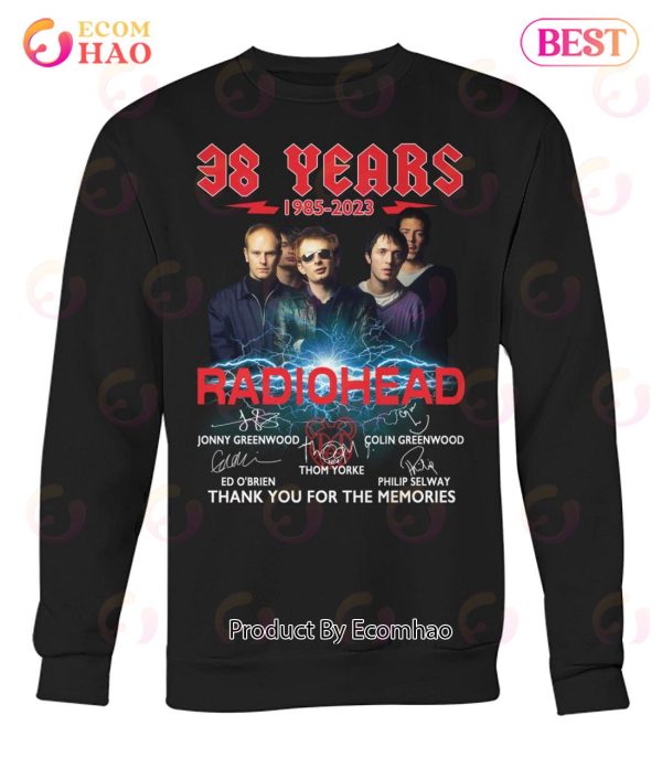 38 Years 1985 – 2023 Radiohead Thank You For The Memories T-Shirt