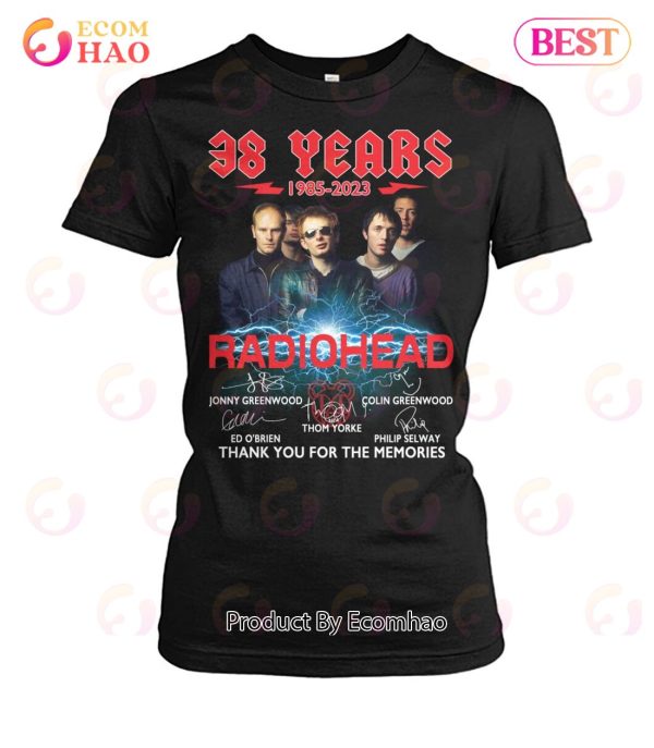 38 Years 1985 – 2023 Radiohead Thank You For The Memories T-Shirt