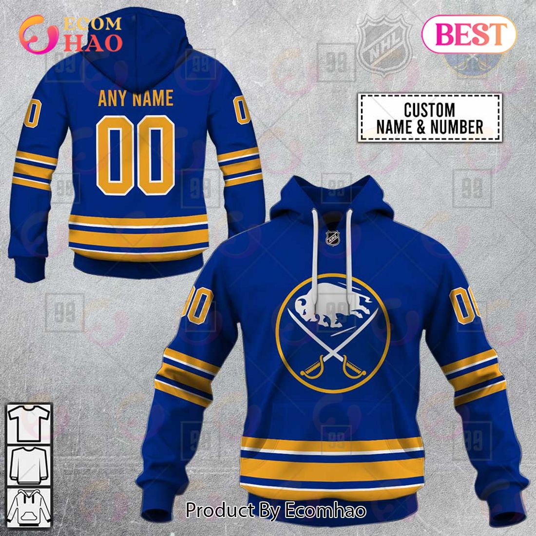 Personalized NHL Buffalo Sabres Jersey 2023 Style 3D Hoodie