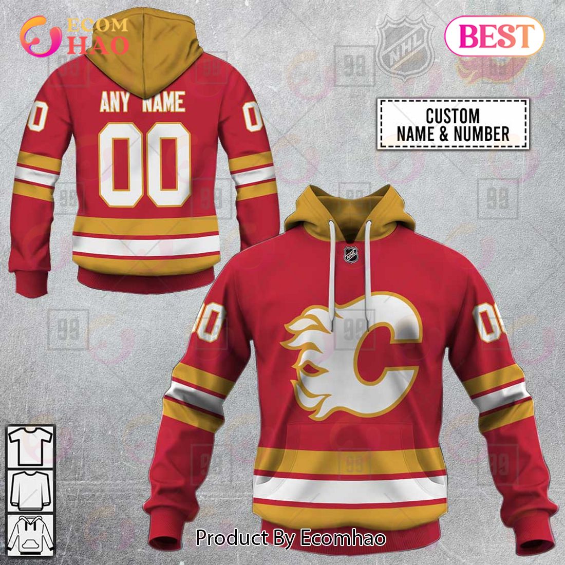 Personalized NHL Calgary Flames Jersey 2023 Style 3D Hoodie