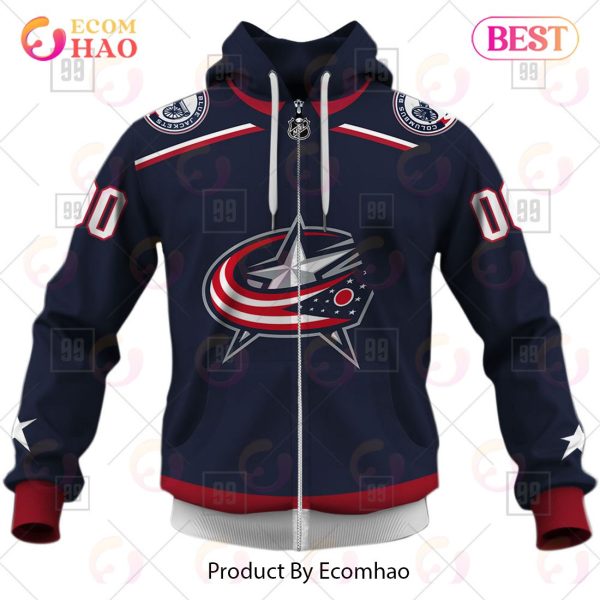 Personalized NHL Columbus Blue Jackets Jersey 2023 Style 3D Hoodie