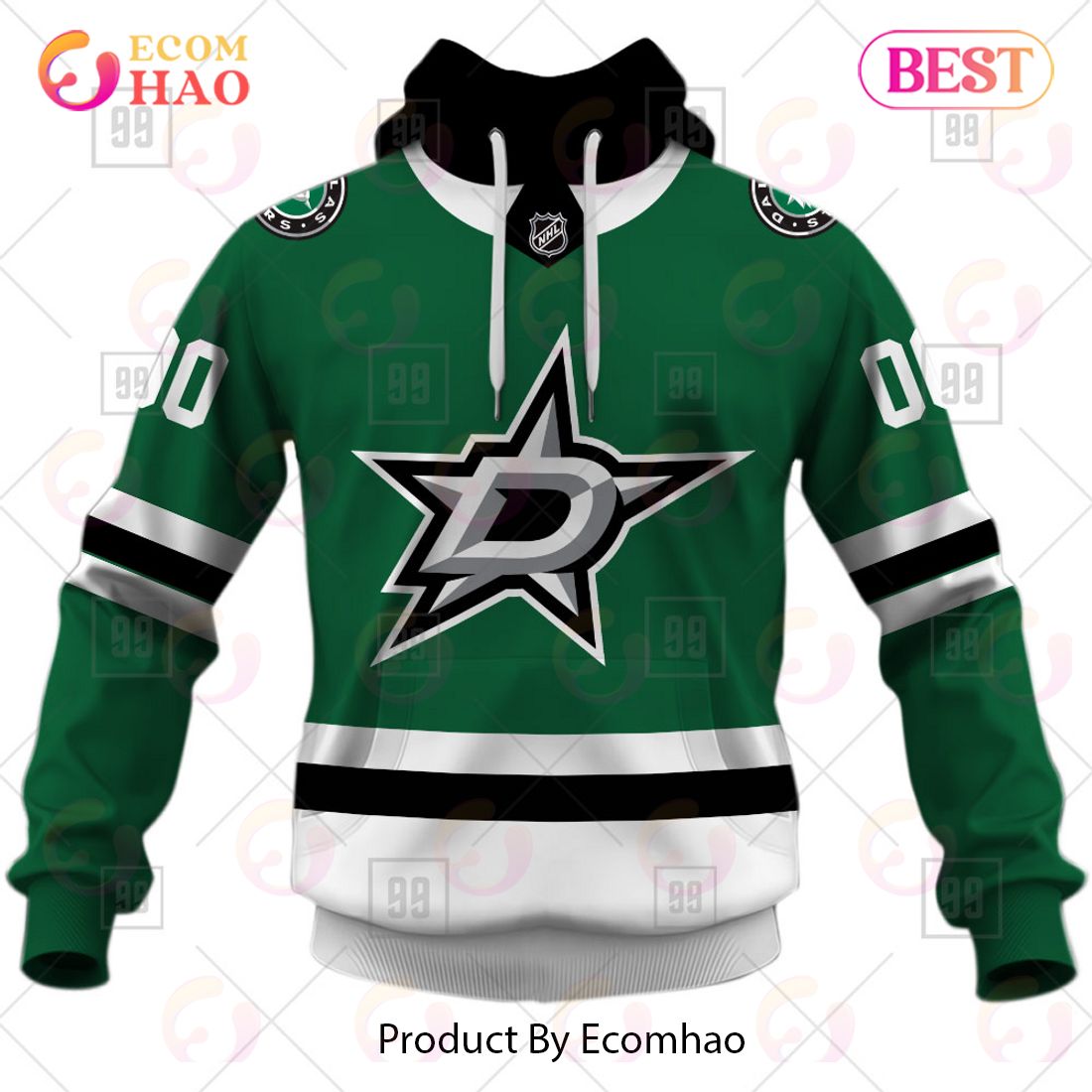 Personalized NHL Dallas Stars Jersey 2023 Style 3D Hoodie