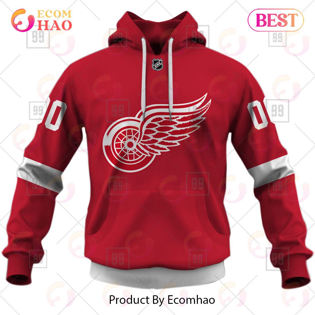 Personalized NHL Detroit Red Wings Jersey 2023 Style 3D Hoodie