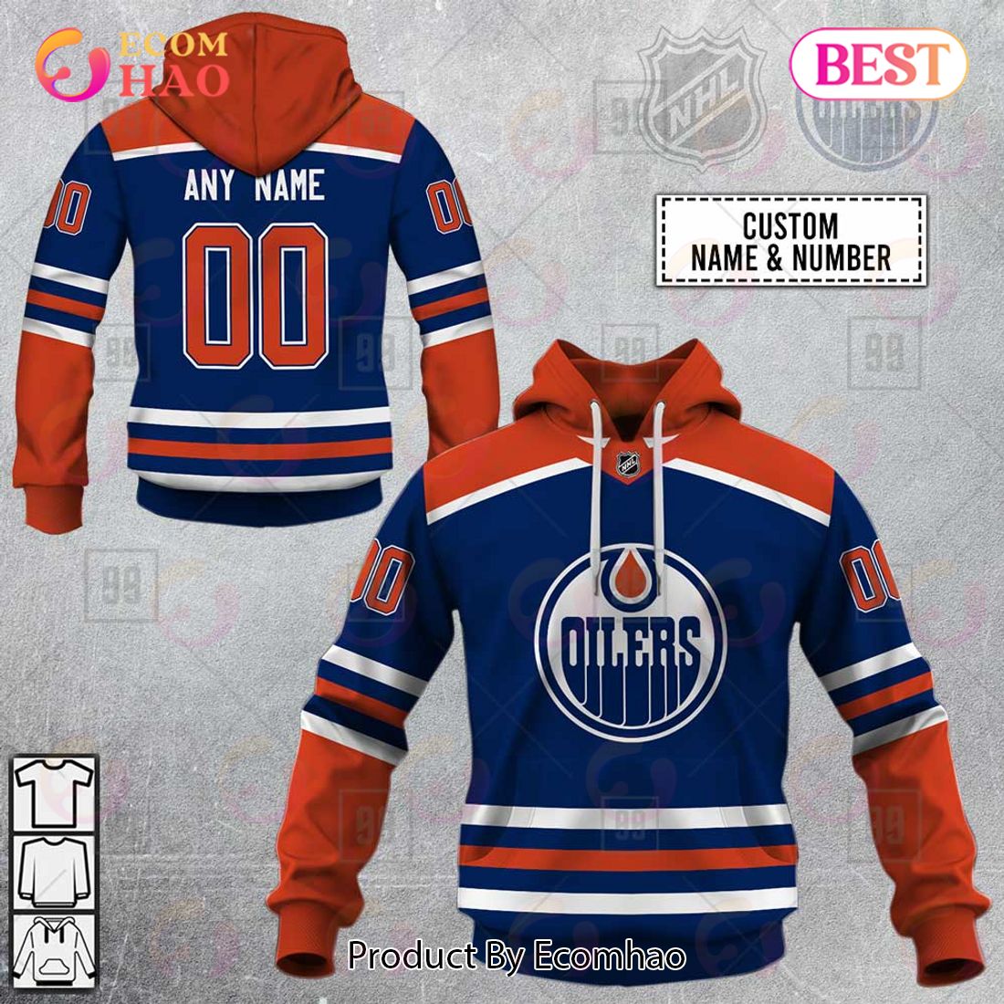 Personalized NHL Edmonton Oilers Special Pink Fight Breast Cancer Design  Hoodie - Torunstyle