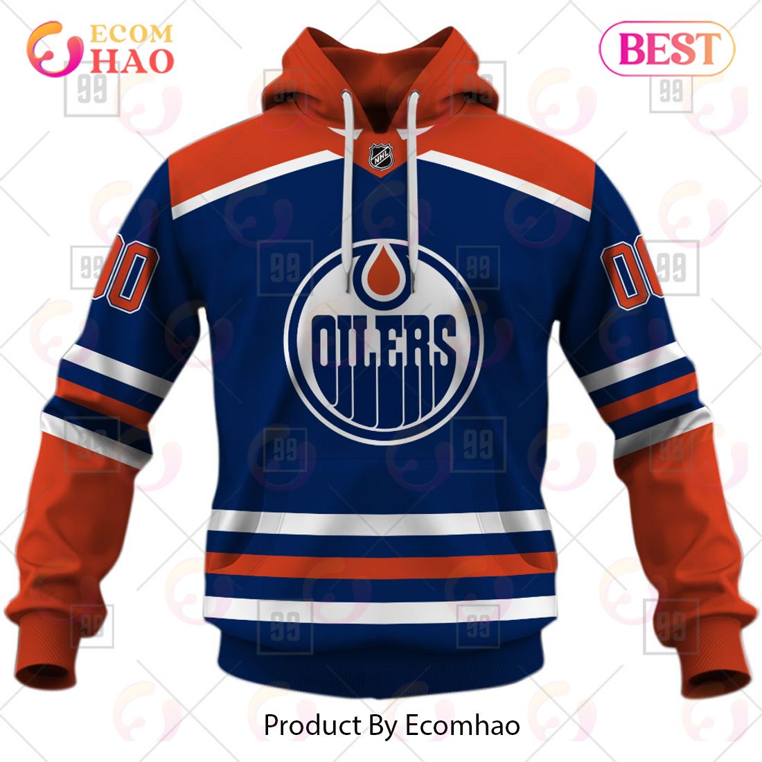 Personalized NHL Edmonton Oilers Jersey 2023 Style 3D Hoodie