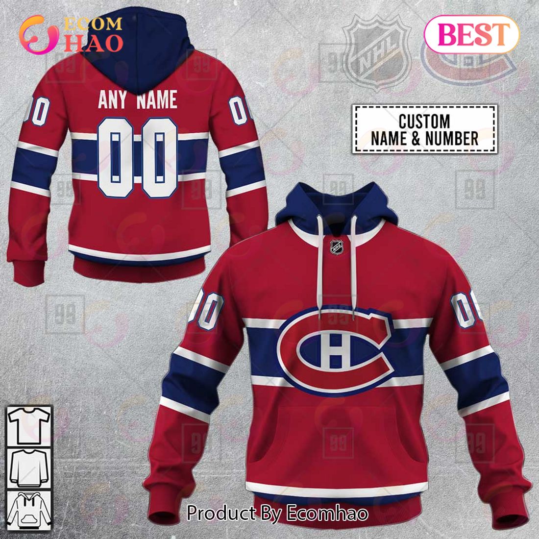 Personalized NHL Montreal Canadiens Jersey 2023 Style 3D Hoodie