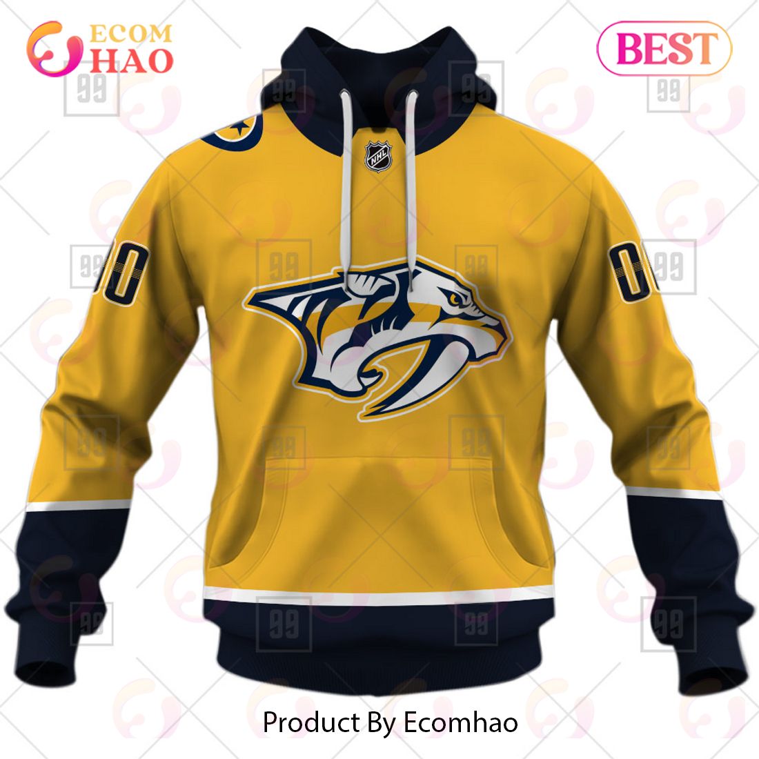 Personalized NHL Nashville Predators Jersey 2023 Style 3D Hoodie