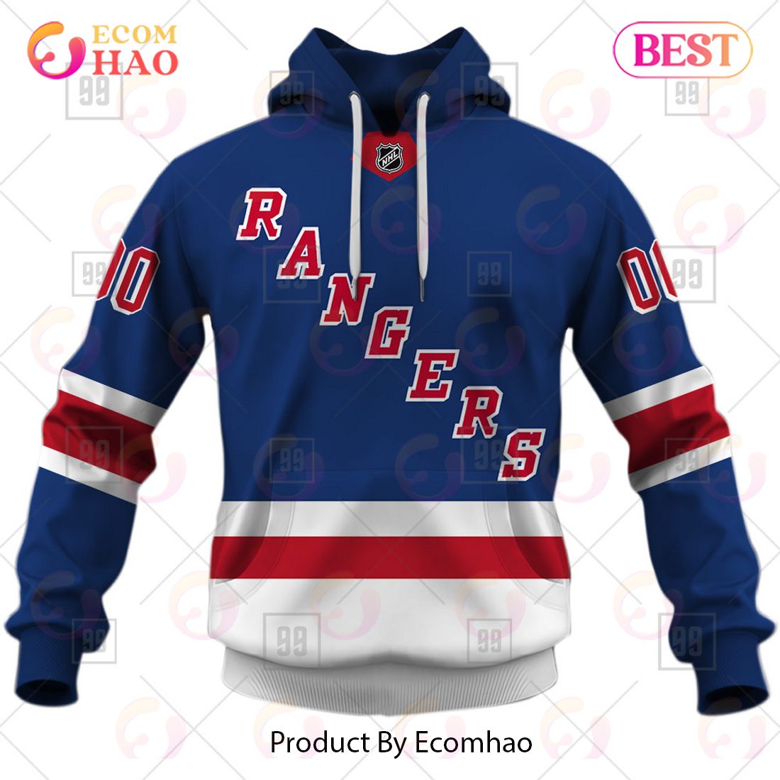 Personalized NHL New York Rangers Jersey 2023 Style 3D Hoodie