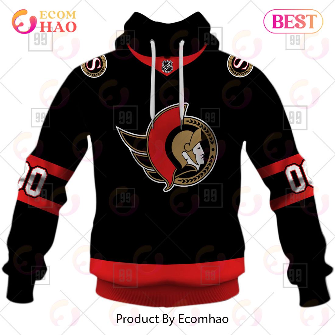 Personalized NHL Ottawa Senators Jersey 2023 Style 3D Hoodie