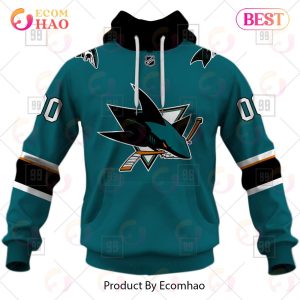 Personalized NHL San Jose Sharks Jersey 2023 Style 3D Hoodie