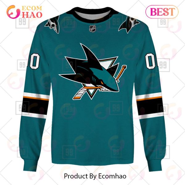 Personalized NHL San Jose Sharks Jersey 2023 Style 3D Hoodie