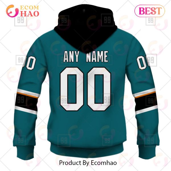 Personalized NHL San Jose Sharks Jersey 2023 Style 3D Hoodie