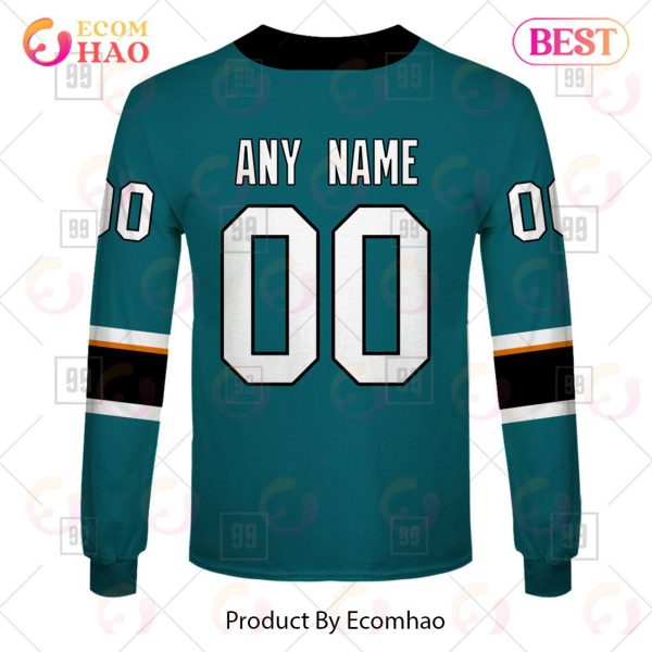 Personalized NHL San Jose Sharks Jersey 2023 Style 3D Hoodie
