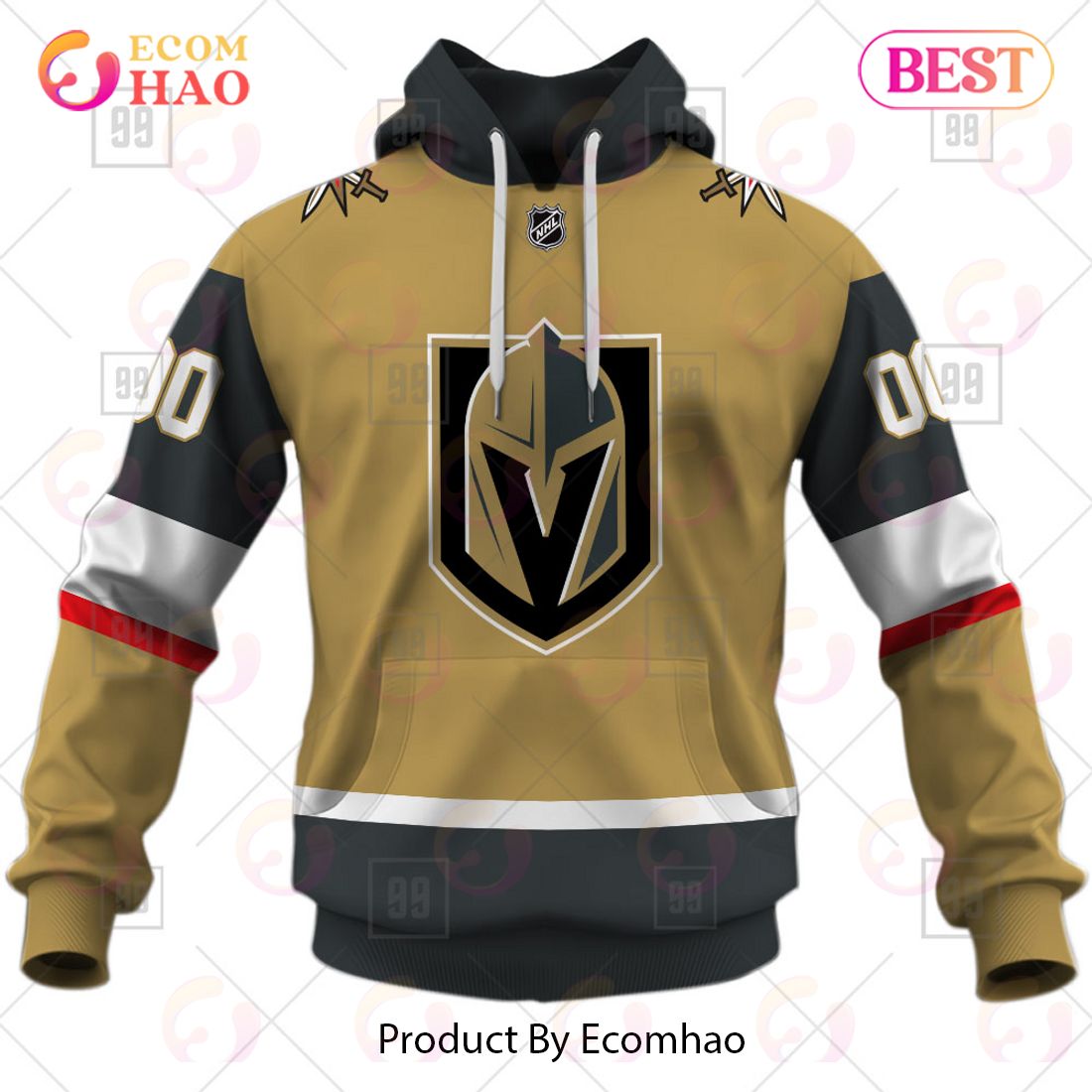 Personalized NHL Vegas Golden Knights Jersey 2023 Style 3D Hoodie