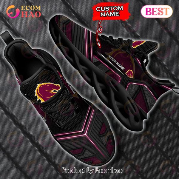NEW NRL Brisbane Broncos Custom Name Max Soul Shoes, Sneaker