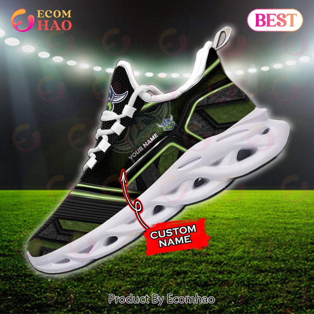 NEW NRL Canberra Raiders Custom Name Max Soul Shoes, Sneaker