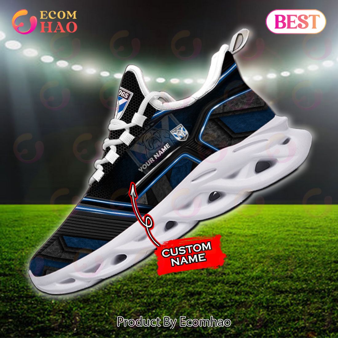 NEW NRL Canterbury-Bankstown Bulldogs Custom Name Max Soul Shoes, Sneaker