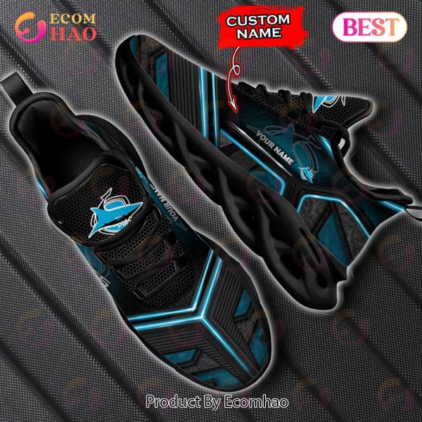 NEW NRL Cronulla-Sutherland Sharks Custom Name Max Soul Shoes, Sneaker