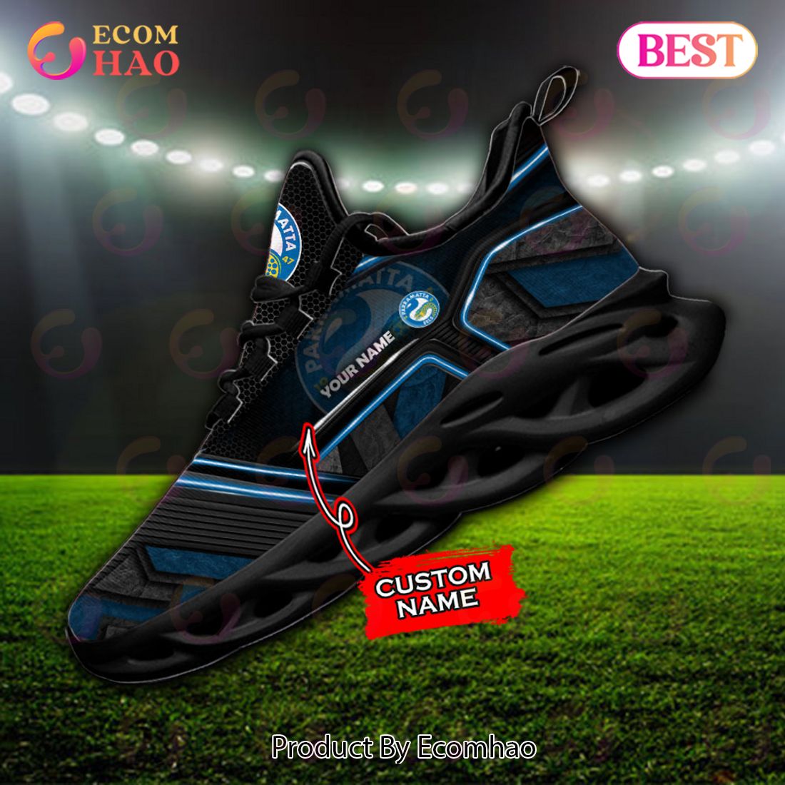 NEW NRL Parramatta Eels Custom Name Max Soul Shoes, Sneaker