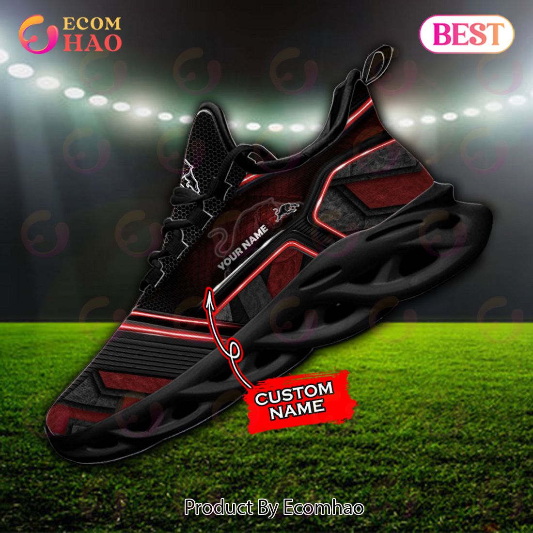 NEW NRL Penrith Panthers Custom Name Max Soul Shoes, Sneaker