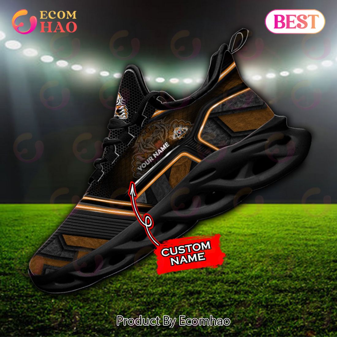 NEW NRL Wests Tigers Custom Name Max Soul Shoes, Sneaker