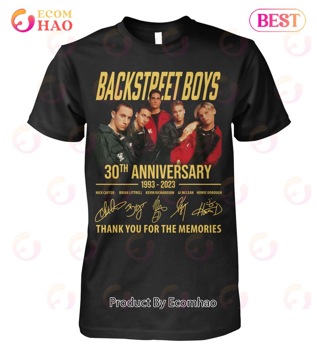 30th Anniversary Backstreet Boys 1993 – 2023 Thank You For The Memories T-Shirt