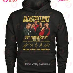 30th Anniversary Backstreet Boys 1993 – 2023 Thank You For The Memories T-Shirt