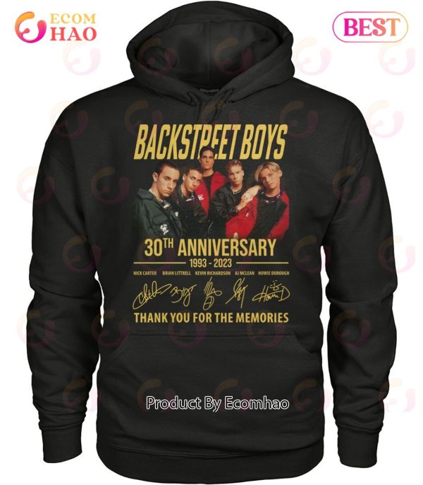 30th Anniversary Backstreet Boys 1993 – 2023 Thank You For The Memories T-Shirt