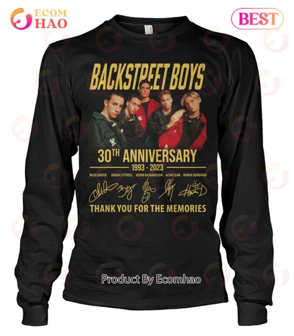 30th Anniversary Backstreet Boys 1993 – 2023 Thank You For The Memories T-Shirt