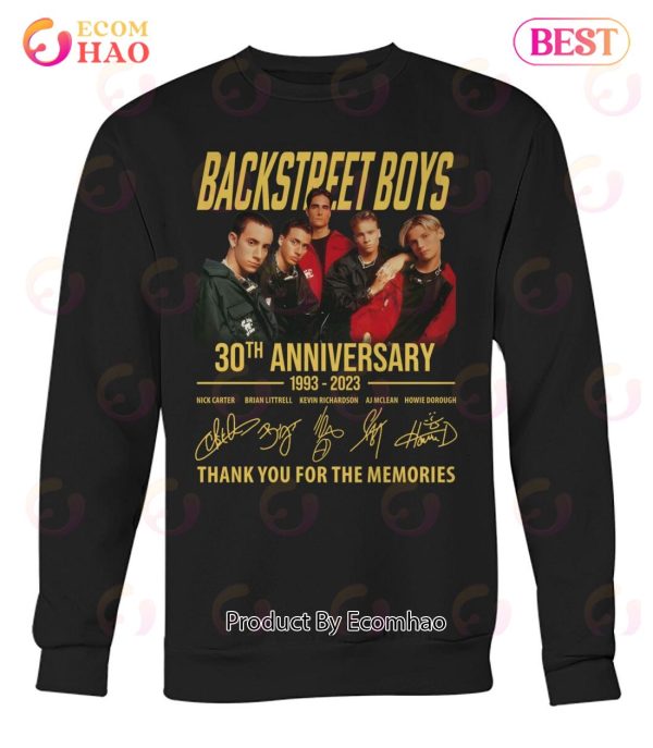 30th Anniversary Backstreet Boys 1993 – 2023 Thank You For The Memories T-Shirt