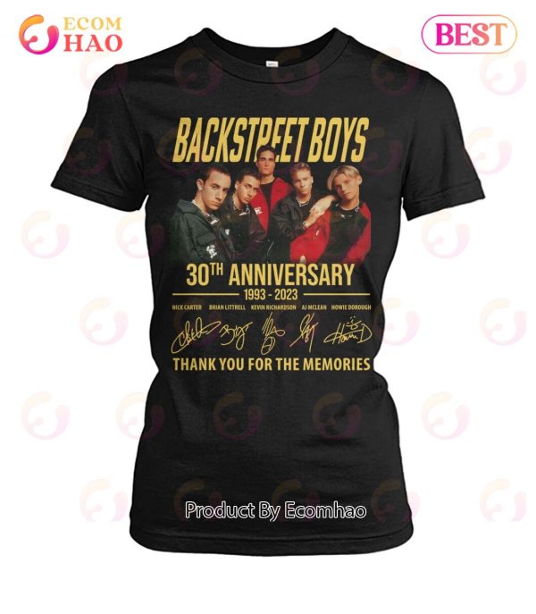 30th Anniversary Backstreet Boys 1993 – 2023 Thank You For The Memories T-Shirt