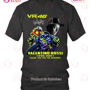 Vr 46 AGV Valentino Rossi 1996 - 2021 Thank You For The Memories T