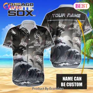 MLB Chicago White Sox Special Hawaiian Design Dolphins And Waves Button Shirt