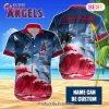 MLB Kansas City Royals Special Hawaiian Design Dolphins And Waves Button Shirt