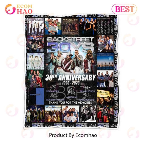 Backstreet Boys 30th Anniversary 1993 – 2023 Thank You For The Memories Fleece Blanket, Sherpa Fleece Blanket, Quilt