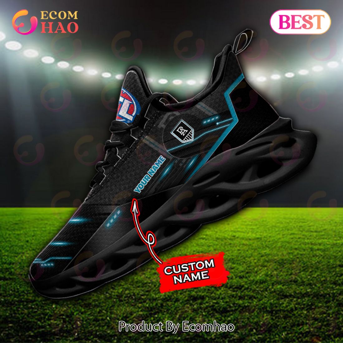 AFL Port Adelaide Power Max Soul Sneaker Custom Name