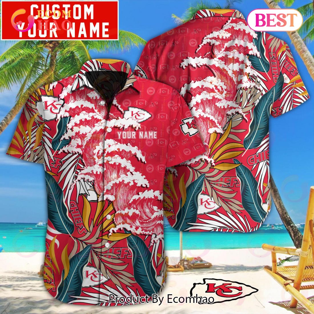 NFL Kansas City Chiefs Special Design Hawaiian Button Shirt V04