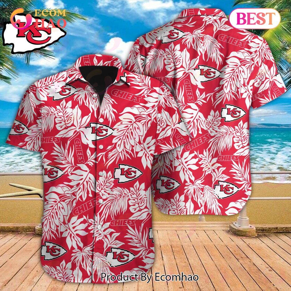 NFL Kansas City Chiefs Special Design Hawaiian Button Shirt V08