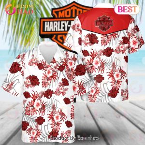 HDM Hawaiian Shirt Red Flower Fashion For True Fans Model HDM Hawaiian Shirt Red Flower Fashion For True Fans Model