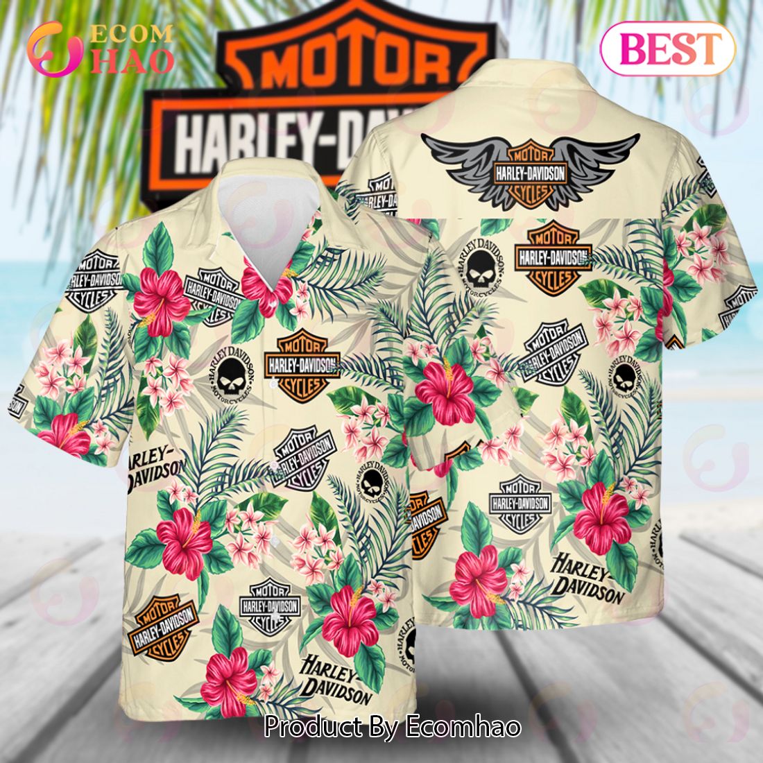 HDM Hawaiian Shirt Tropical Flowers Fashion For True Fans Model