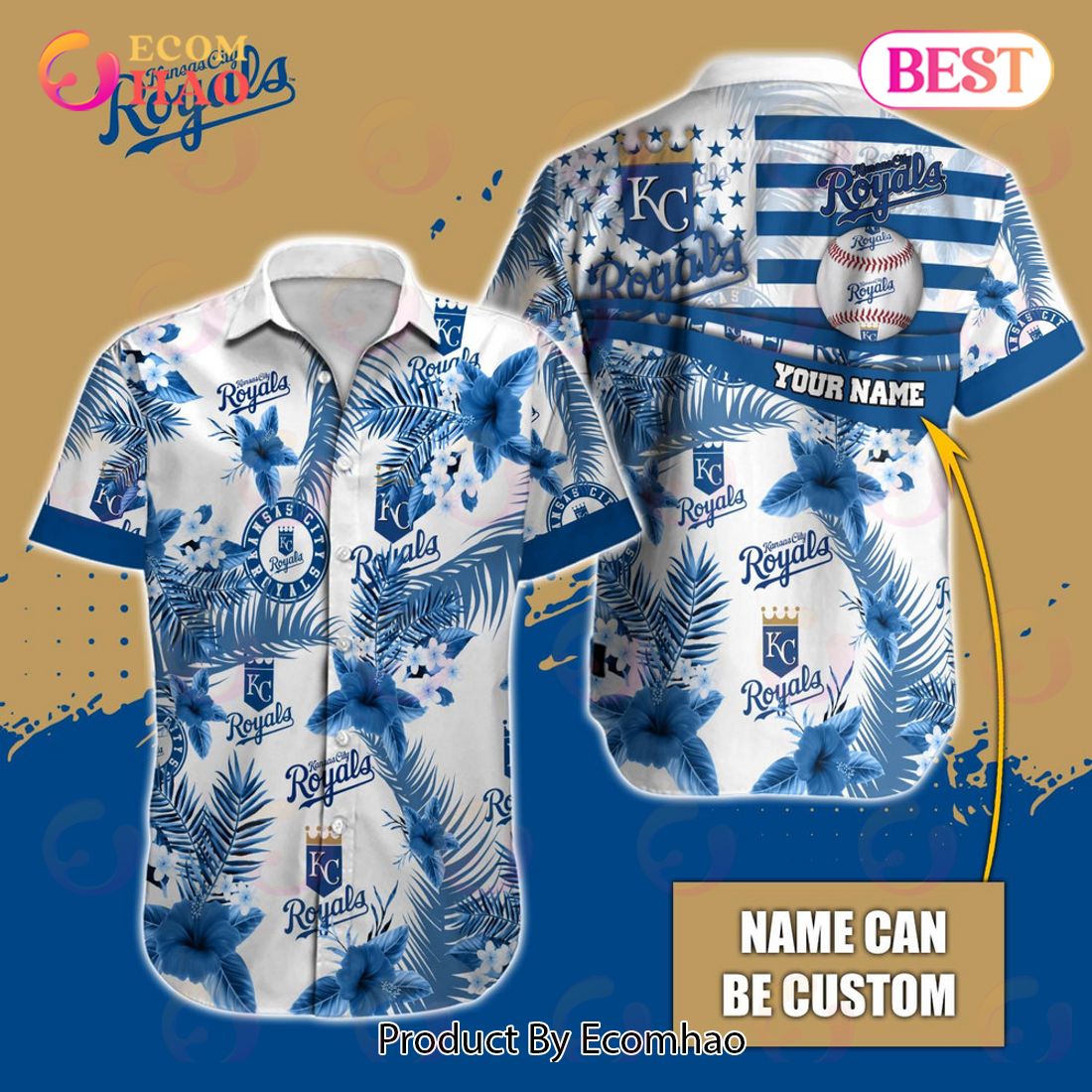 Kansas City Royals MLB Custom Name Hawaiian Shirt Trending For Men