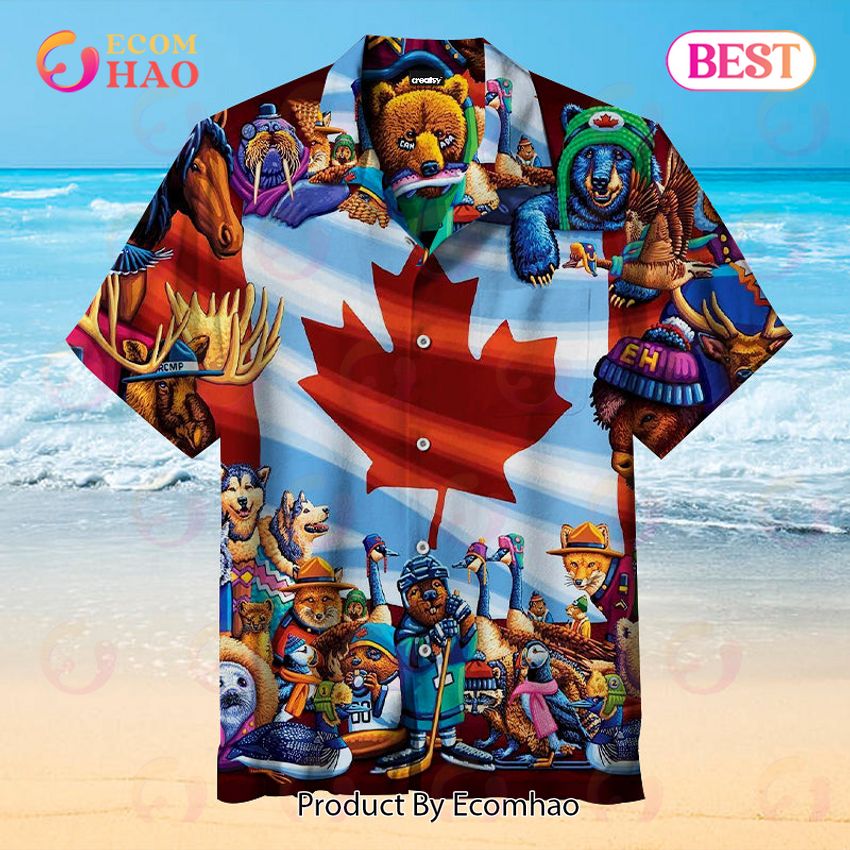 ANIMALS OF CANADA Unisex Hawaiian Shirt